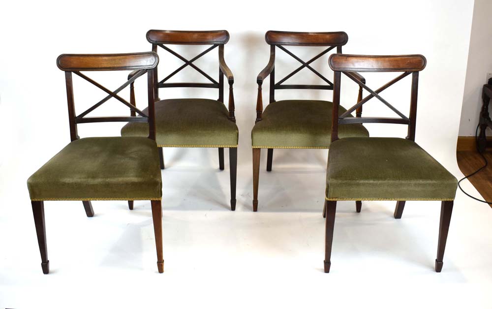 A set of eight Regency mahogany dining chairs, - Image 2 of 31