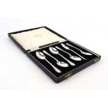 A cased set of six silver teaspoons, Mappin & Webb,