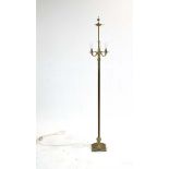 A late 19th/early 20th century three branch standard lamp of Neo-Classical design, h.