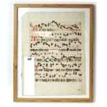 Plain Chant Manuscript Music Notation on substantial paper.