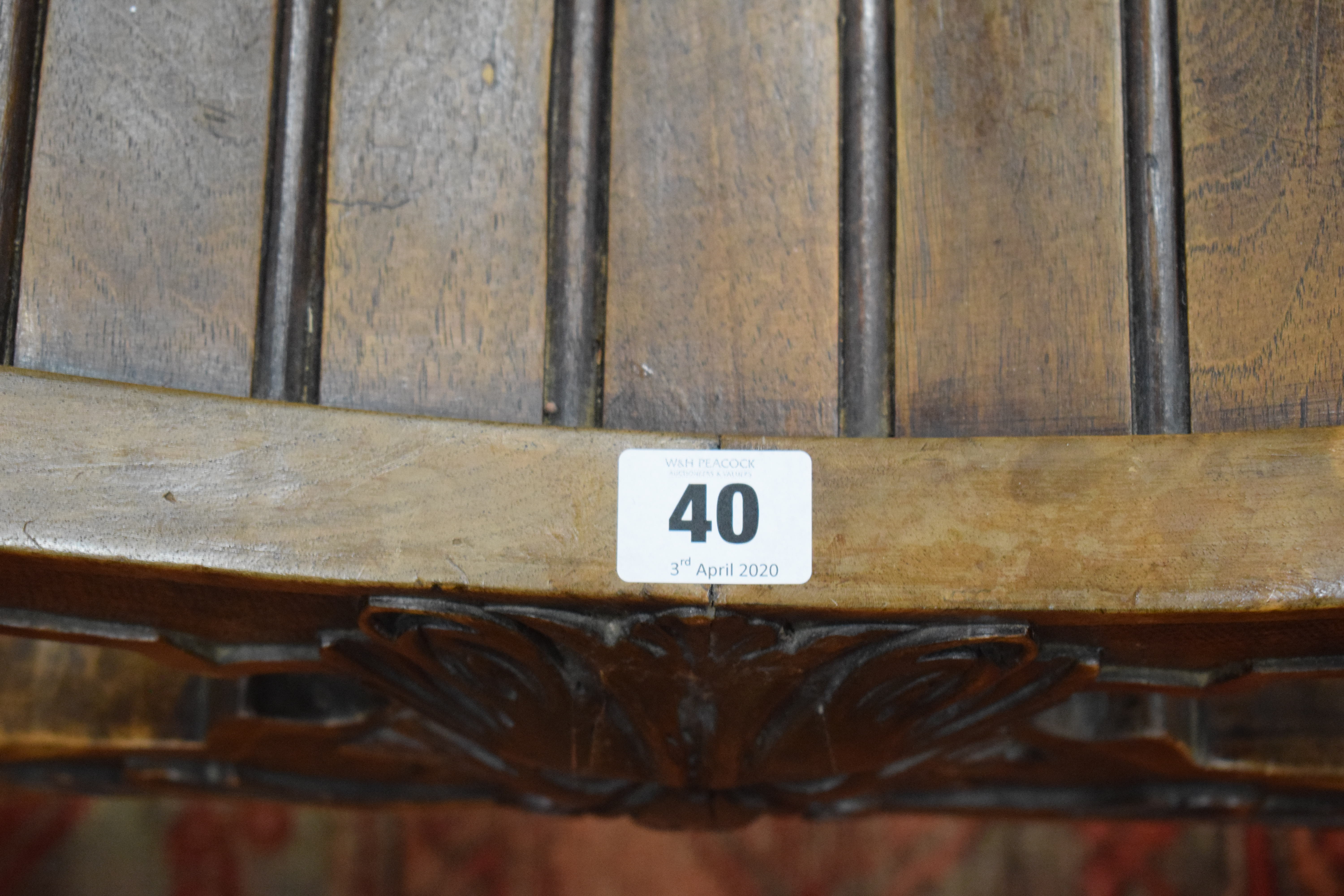 A continental walnut throne-type chair carved with stylised figures and foliate motifs, h. - Image 11 of 12