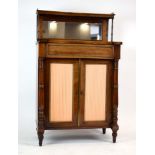 A Regency rosewood and brass inlaid chiffonier,