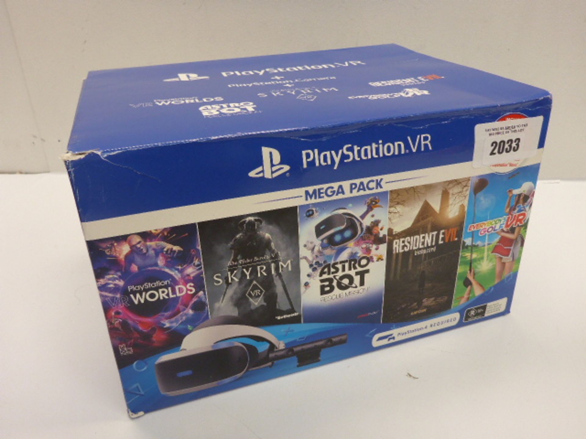 Sony Playstaion VR includes Camera, Headset, and cabling, boxed, ( NO games Included)