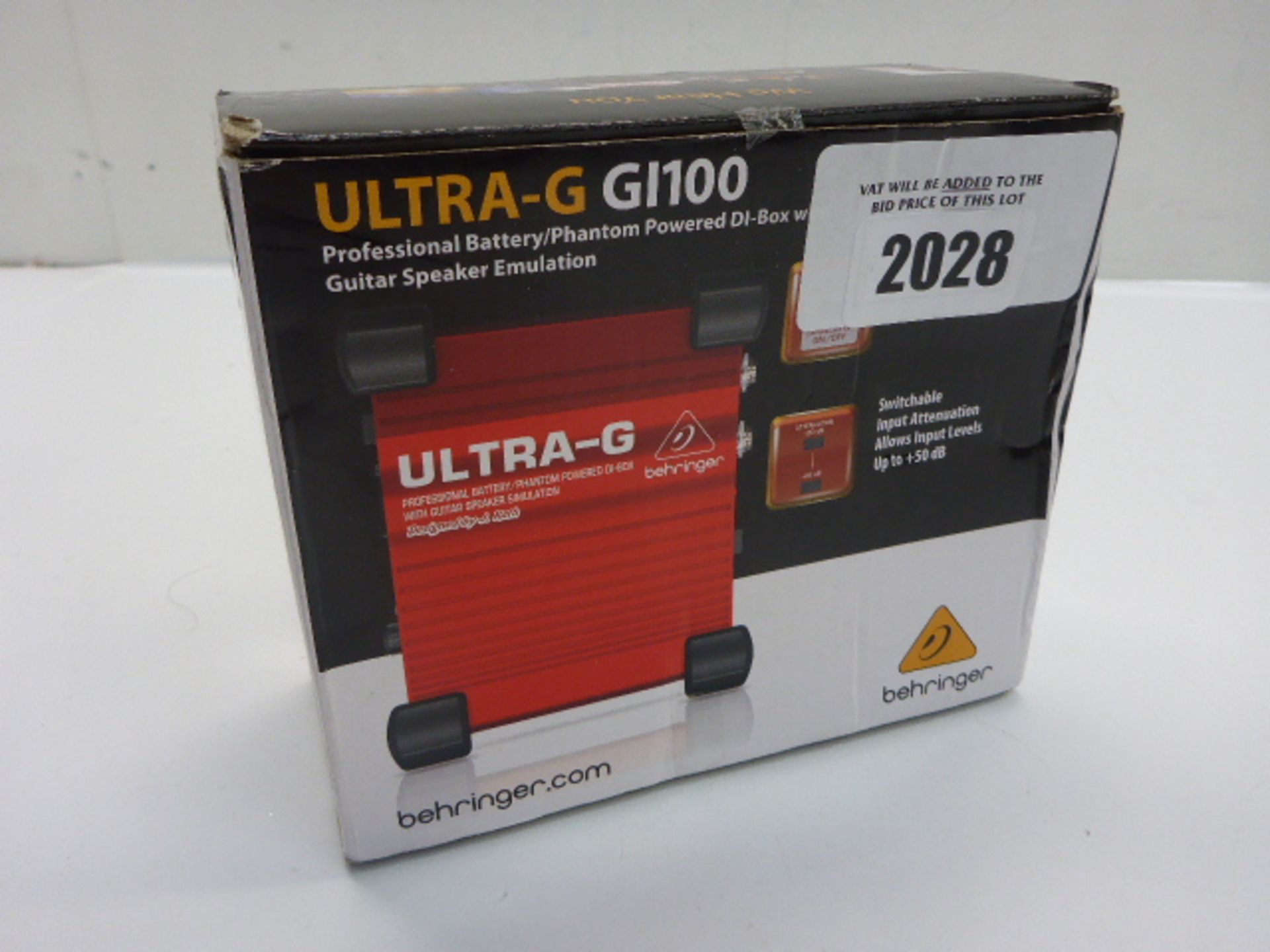 Behringer Ultra-G GI100 Battery phantom power DI box.