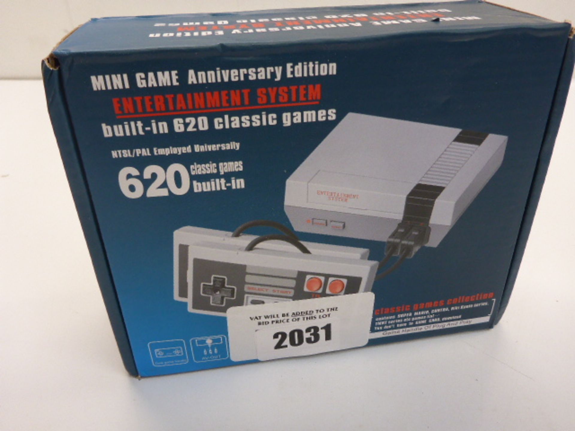 Mini Game Entertainment system with built in games, boxed.