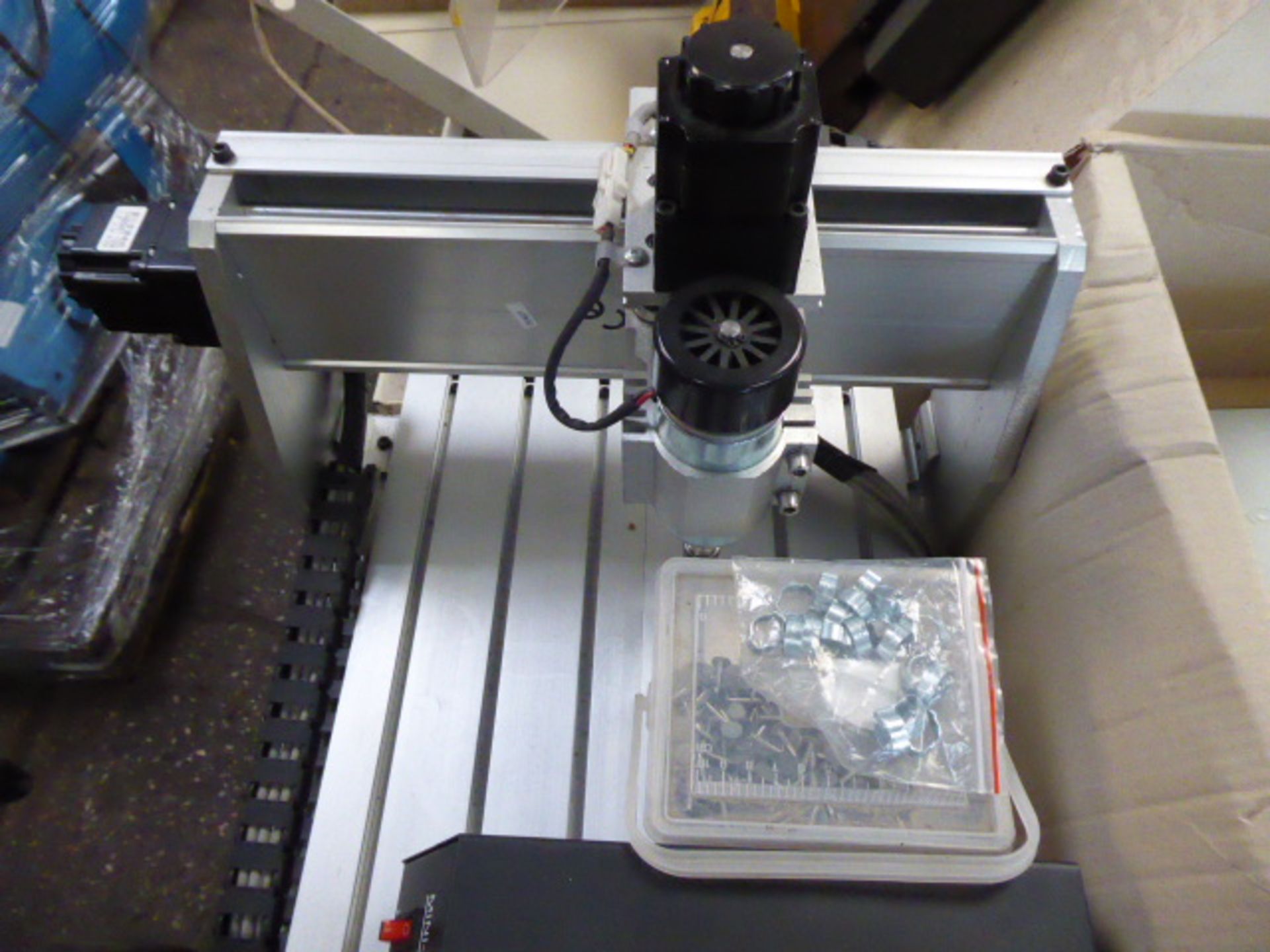 TD 3 axis mini CNC engraving machine with box of associated parts - Image 3 of 4