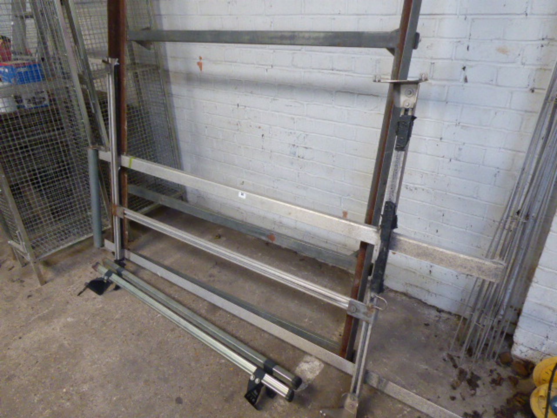 Large van roof rack with roller bars and pair of roof bars