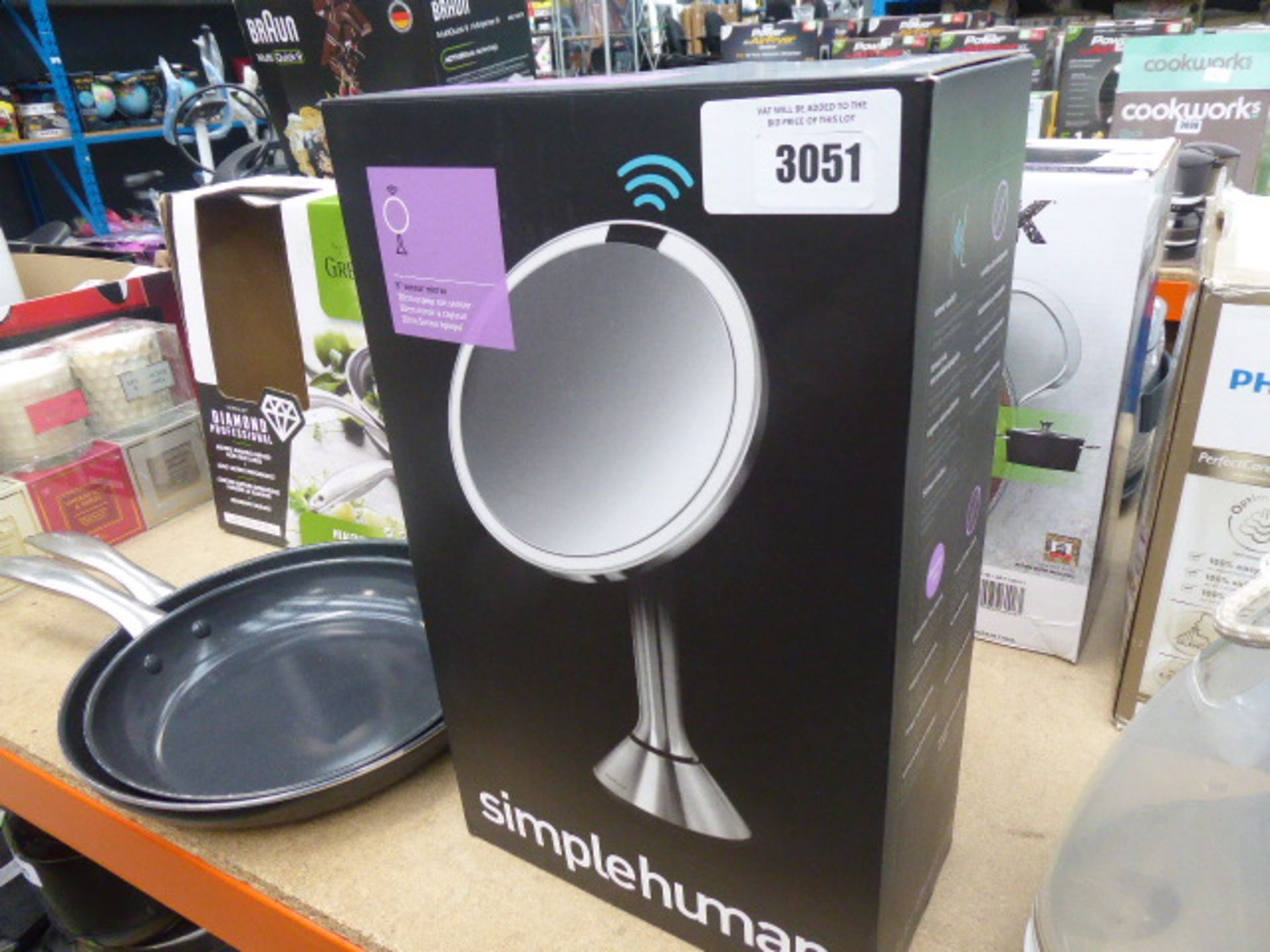 Boxed Simple HUman 8'' sensor mirror