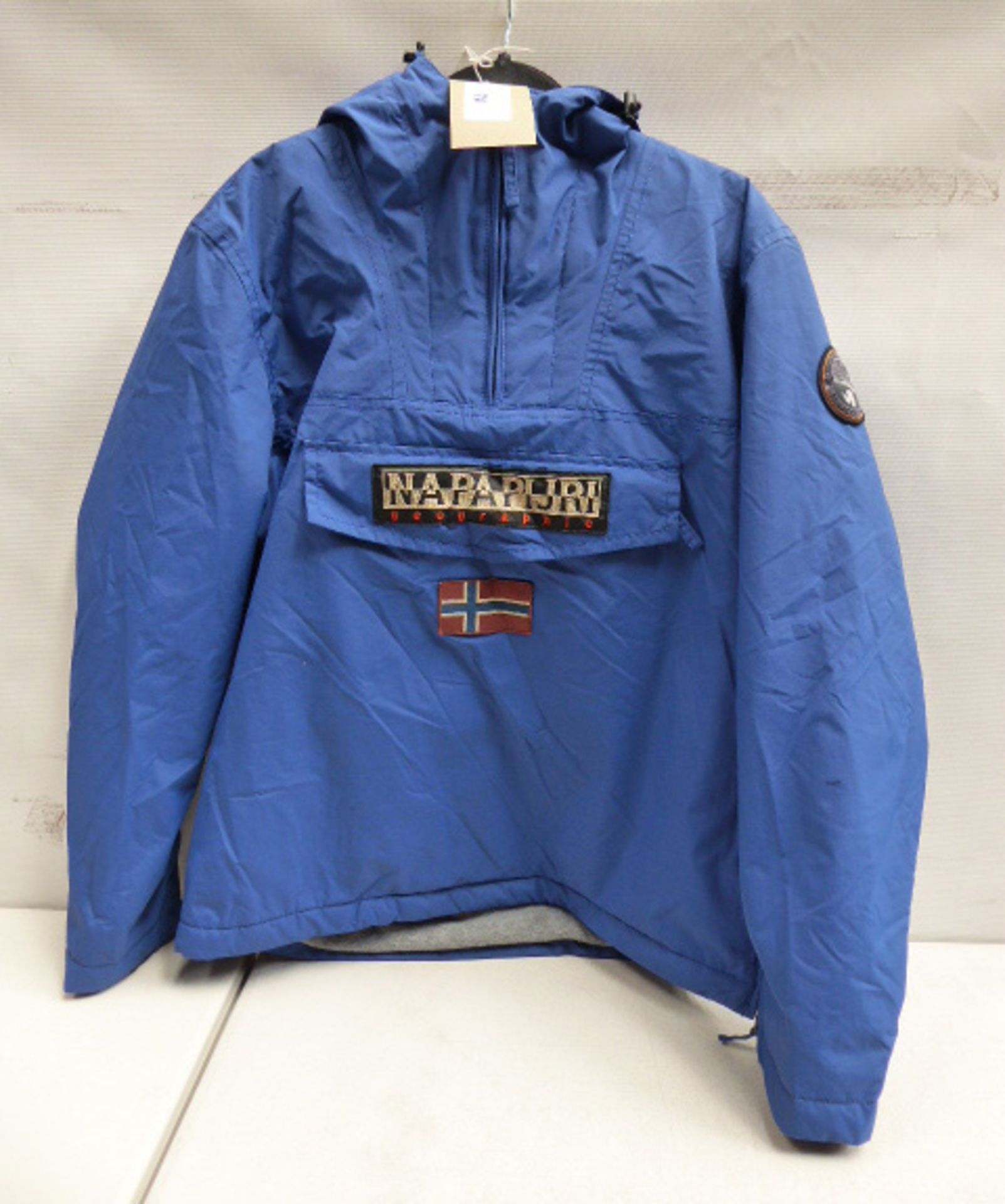 Napapijri blue rainforest jacket size large (used)