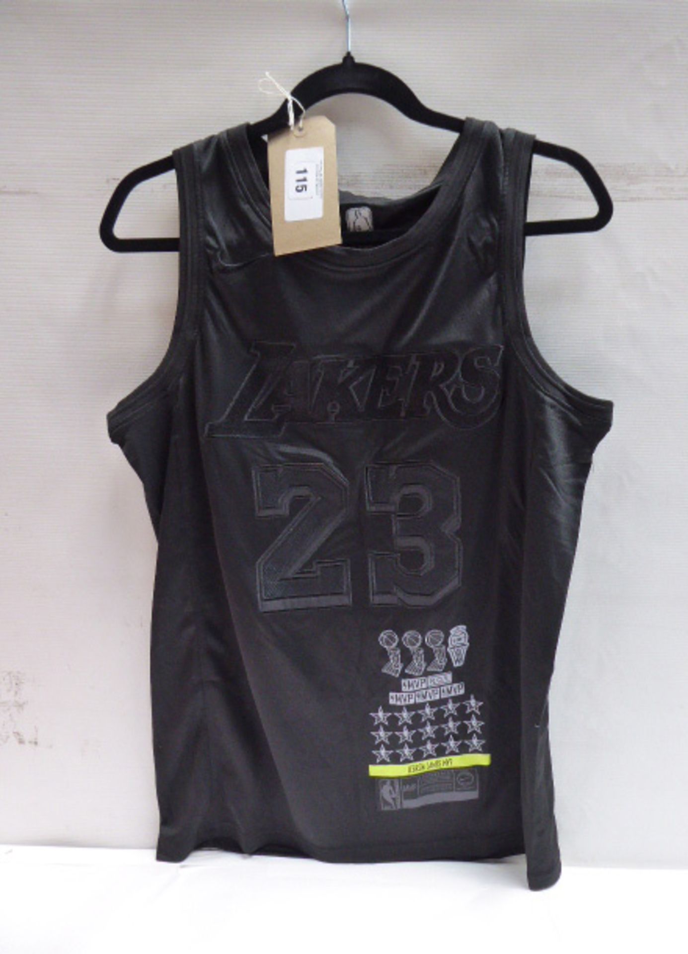 Nike LA Lakers Leborn James 23 black jersey size 44