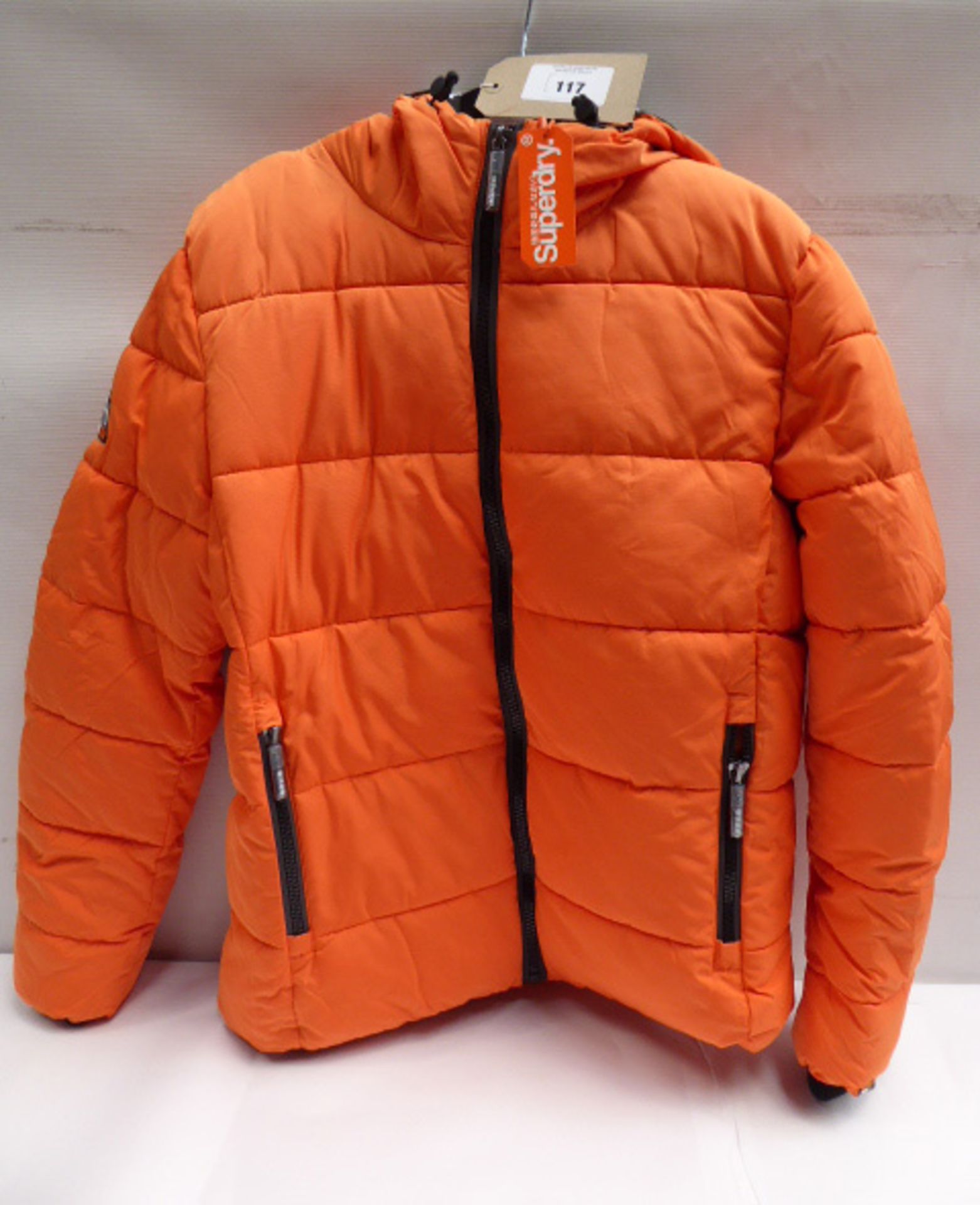 Superdry orange new house sports puffer jacket size xlarge
