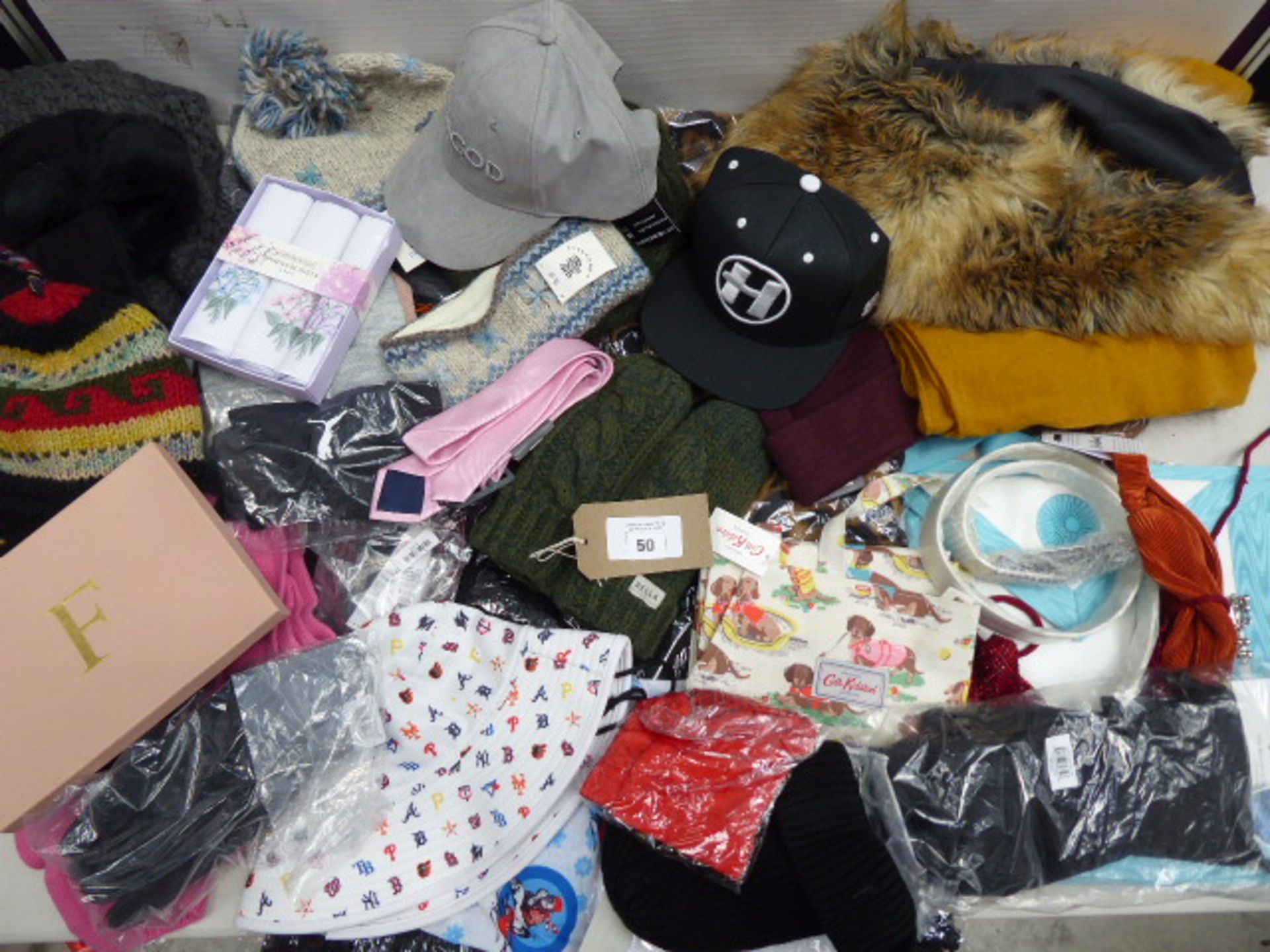 Quantity of accessories including hats, scarves, gloves and belts