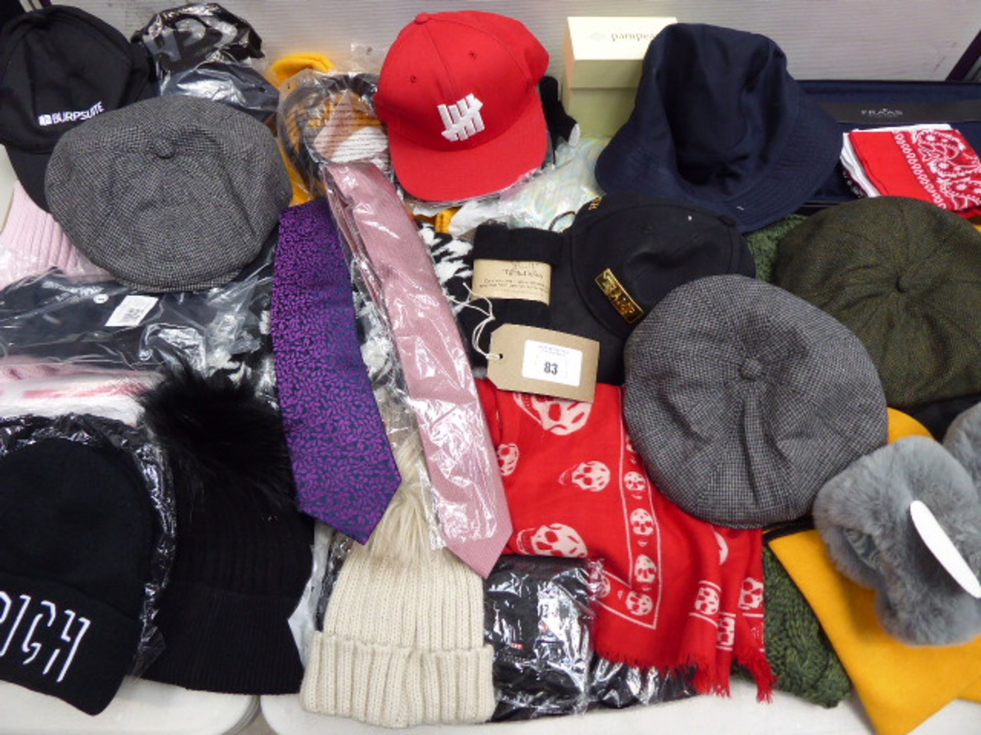 Quantity of accessories including hats, scarves, gloves and belts