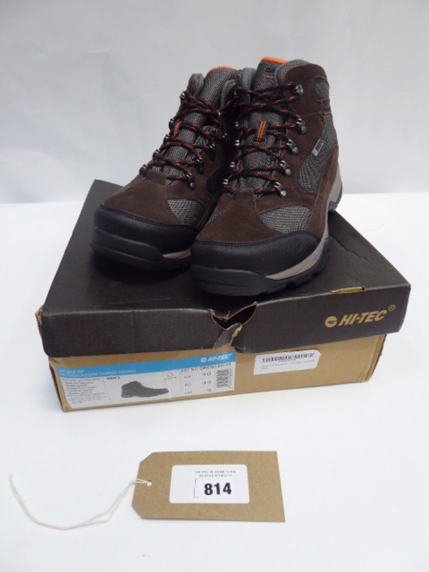 Hi-Tec Storm WP dark chocolate mens hiking boots UK 9