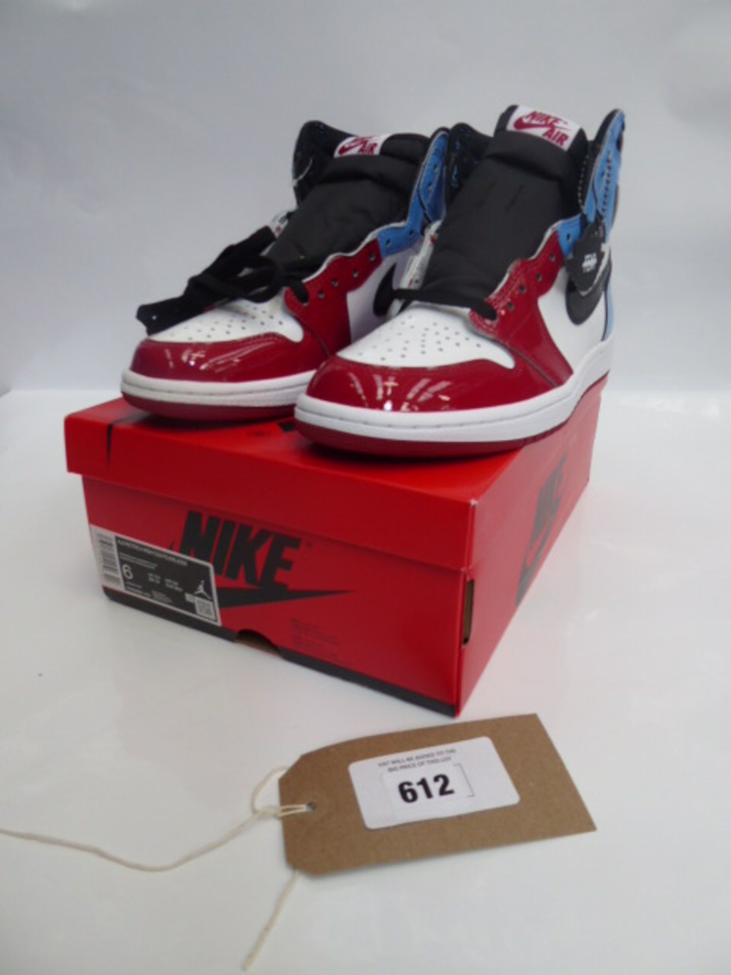 Air Jordan 1 High OG Fearless trainers in blue/white/red UK 5.5