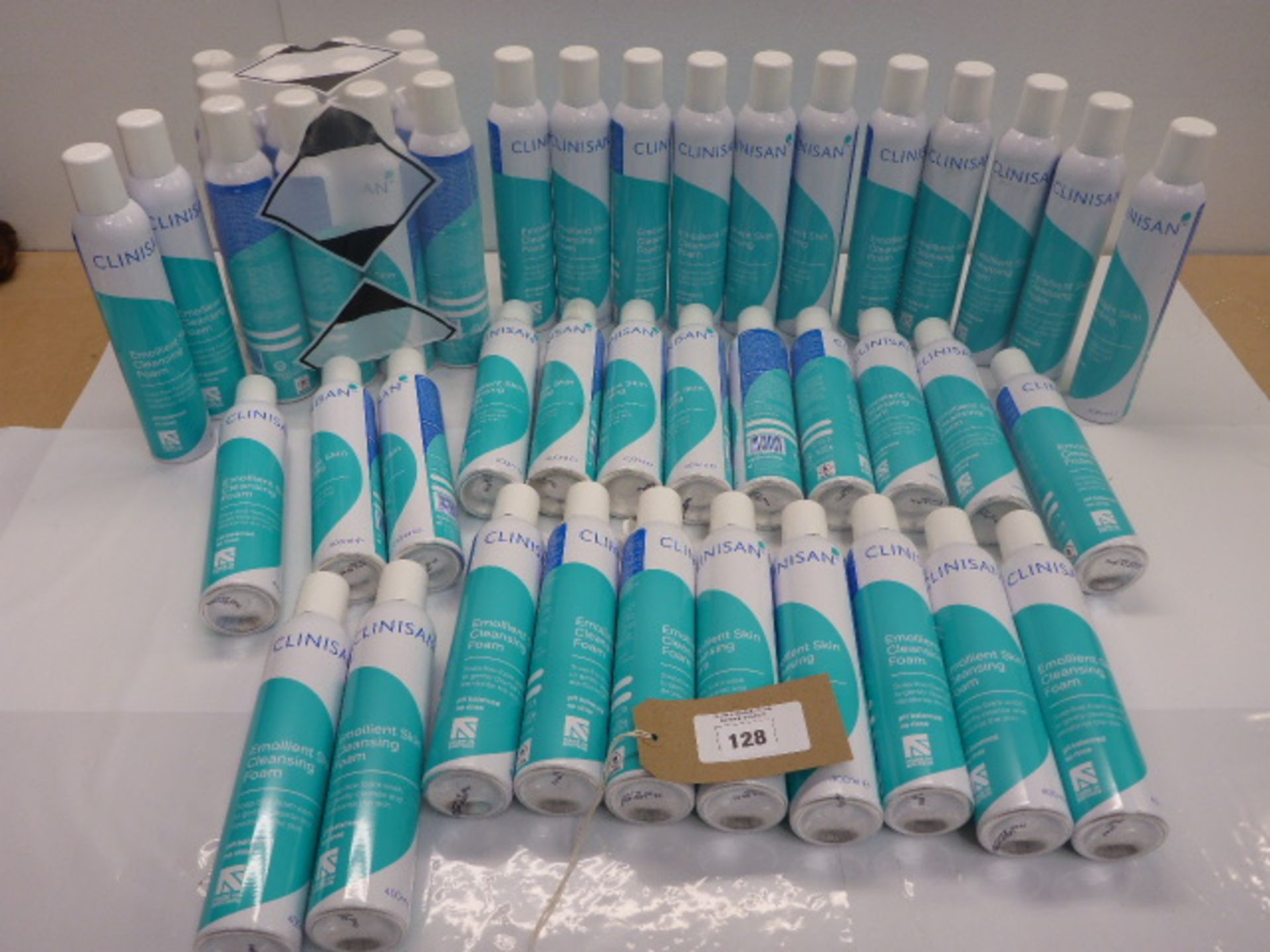 Bag containing 47 cans of Emollient Skin Cleansing foam