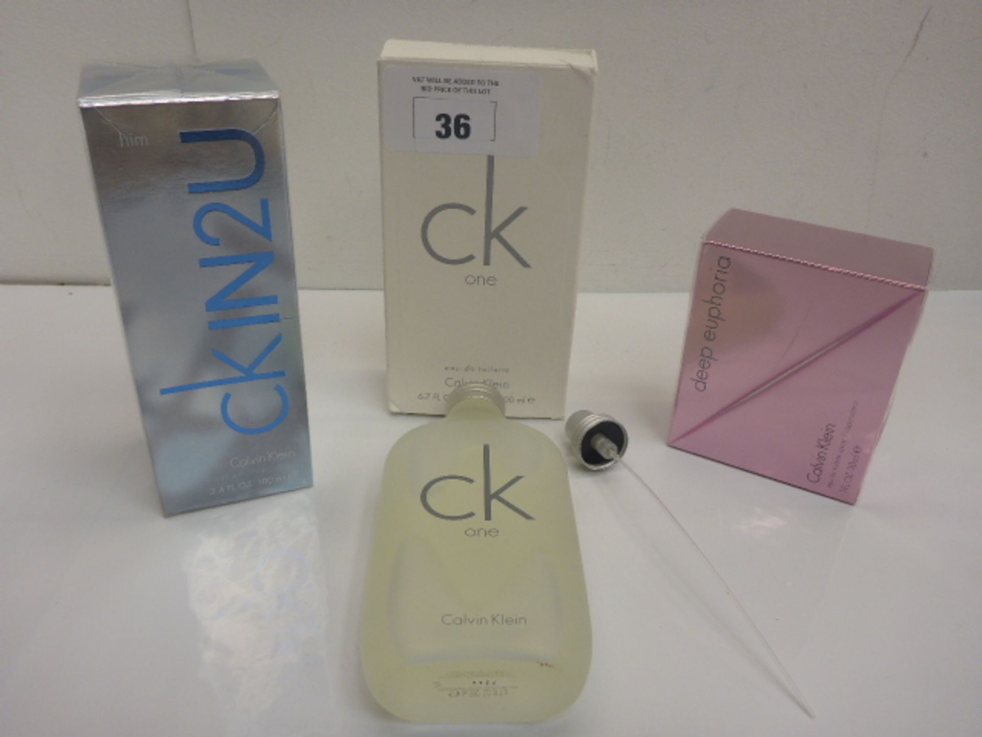 Calvin Klein eau de toilette : Deep Euphoria 30ml, CK One 200ml & CKin2U 100ml