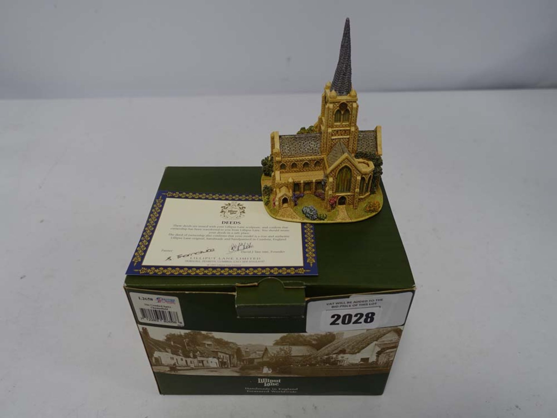 Lilliput Lane '' The Crooked Spire'' ornament with box.