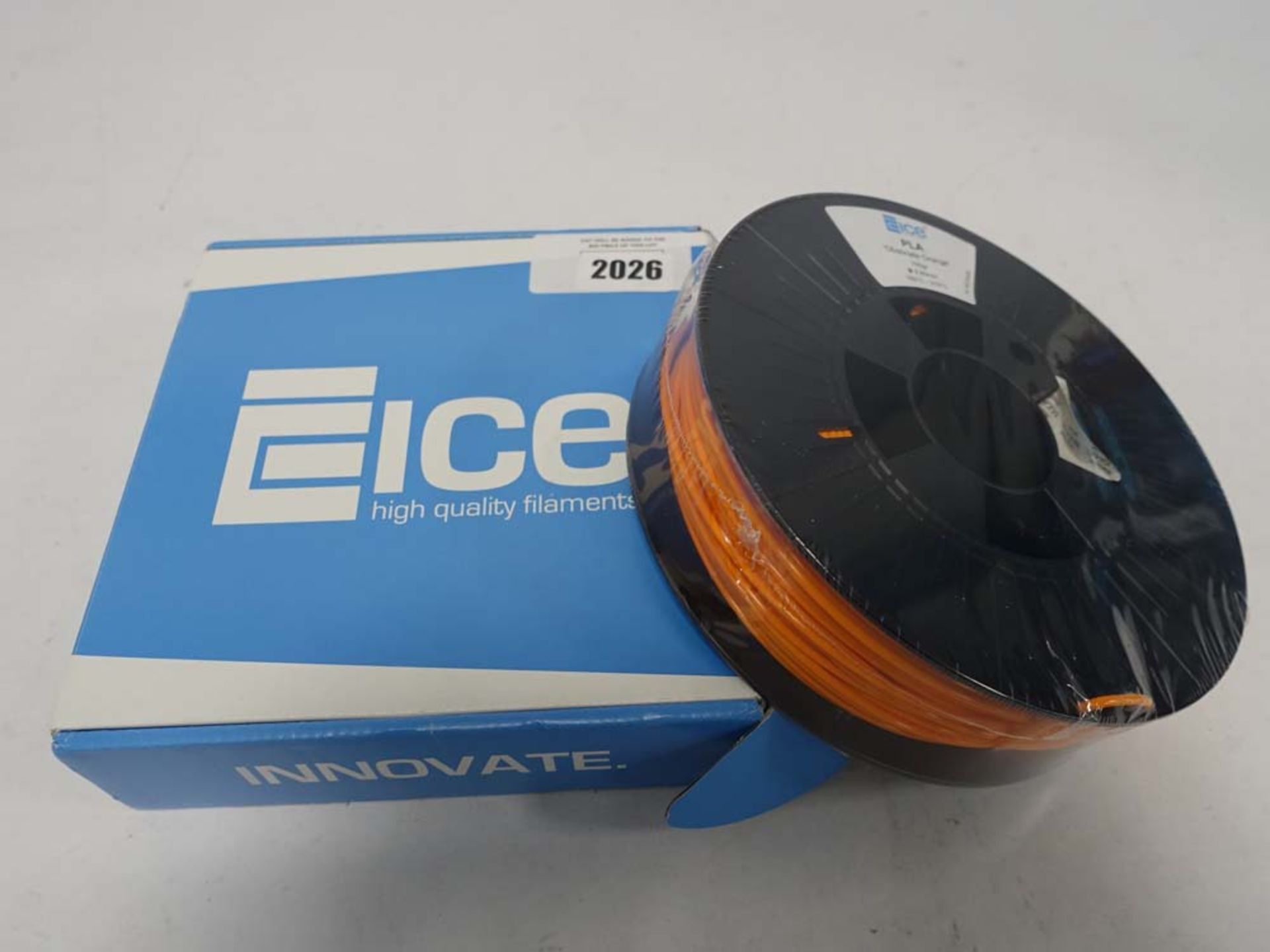 Ice PLA 2.85mm orange 3D printer filament.