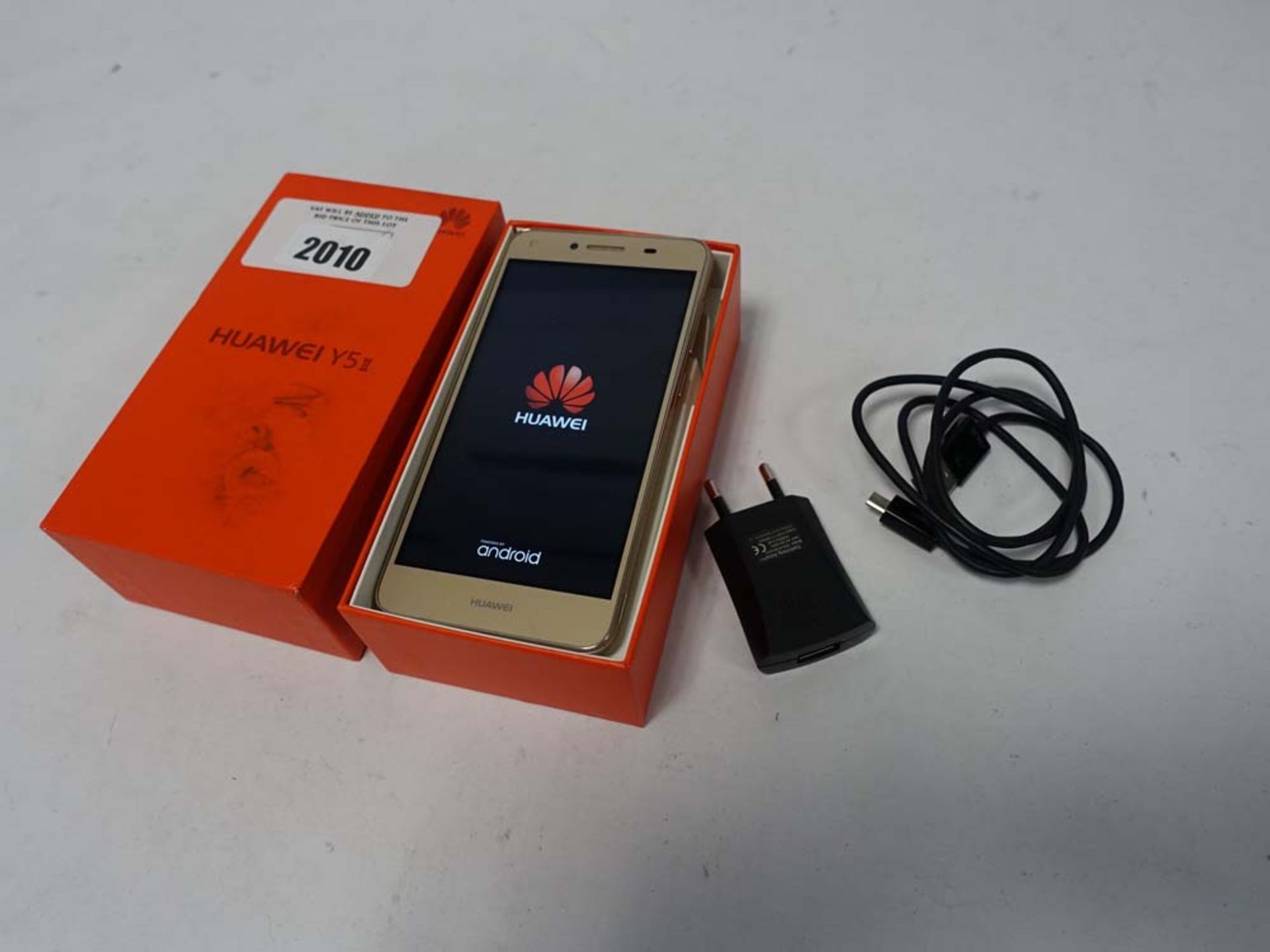 Huawei Y5ii Mobile with 2pin charger, boxed.