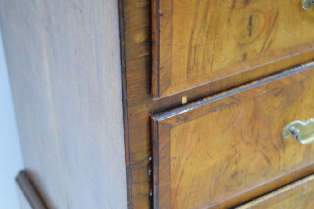 A George II walnut, oak and crossbanded chest on stand, - Image 5 of 11