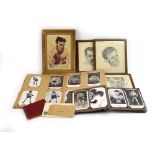 Boxing Interest: two albums of mid-century photographs, many signed, including Terry Allen,