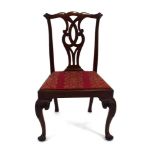 A George III Cuban mahogany side chair, c.