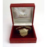 A gentleman's' gold plated automatic wristwatch by Omega,