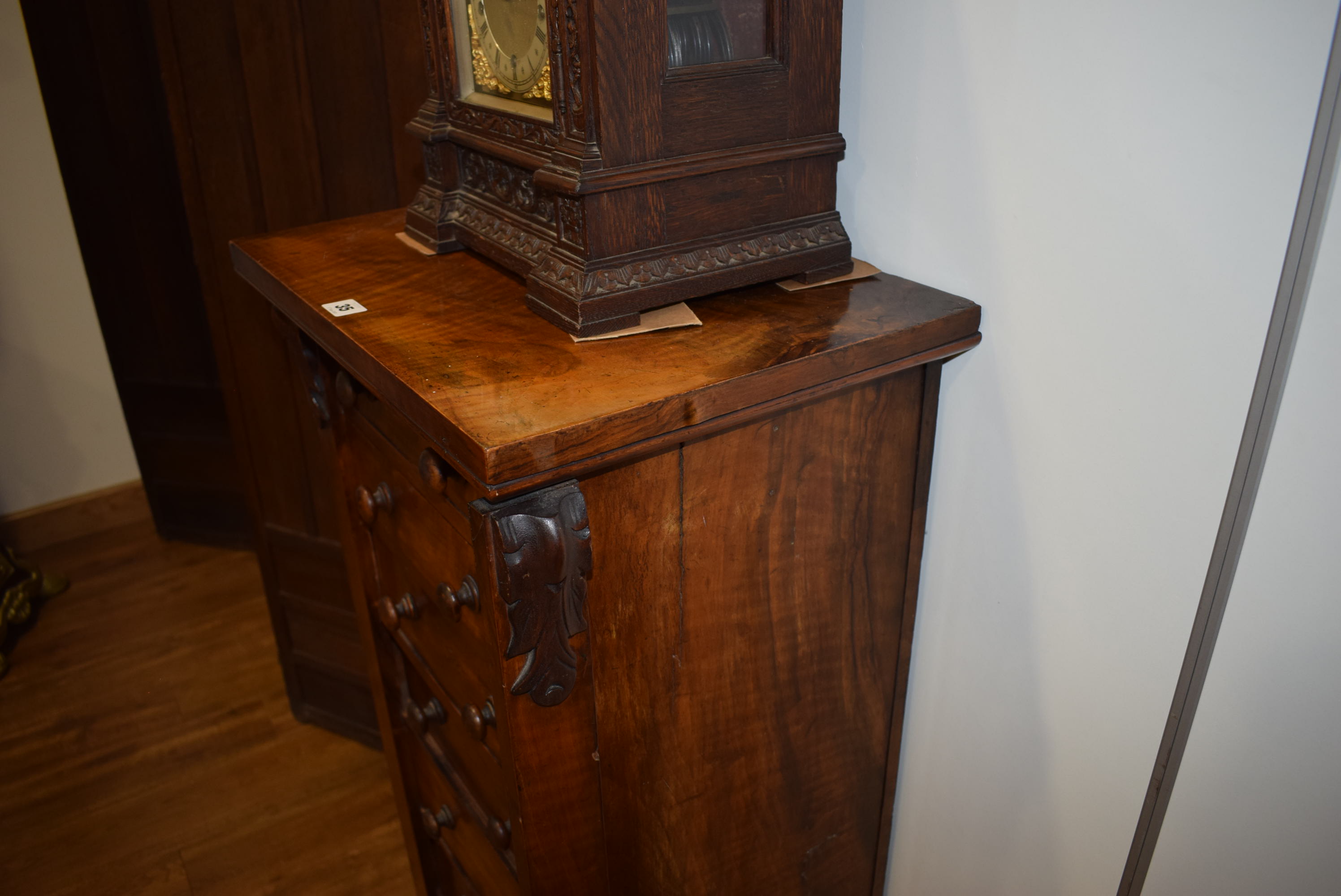 A Victorian walnut 'Wellington' chest, the seven graduated drawers flanked by a pair of columns, - Image 15 of 23