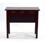 An 18th century Cuban mahogany side/tea table, the folding surface over a single frieze drawer,