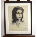 Dawn Cookson (20th century), A head a shoulders study of a female beauty, signed and dated 1960,