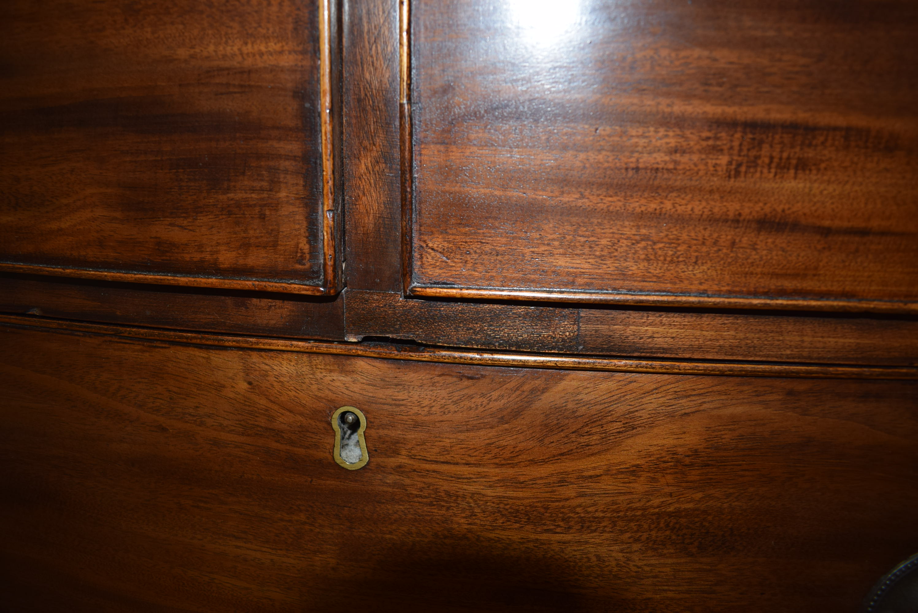 A 19th century mahogany bow fronted chest of two over two drawers on splayed feet, w. - Image 11 of 18