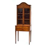 A late 19th century Sheraton Revival cabinet on stand by Edwards & Roberts,