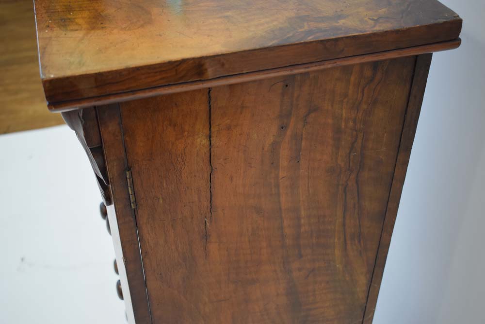 A Victorian walnut 'Wellington' chest, the seven graduated drawers flanked by a pair of columns, - Image 10 of 23