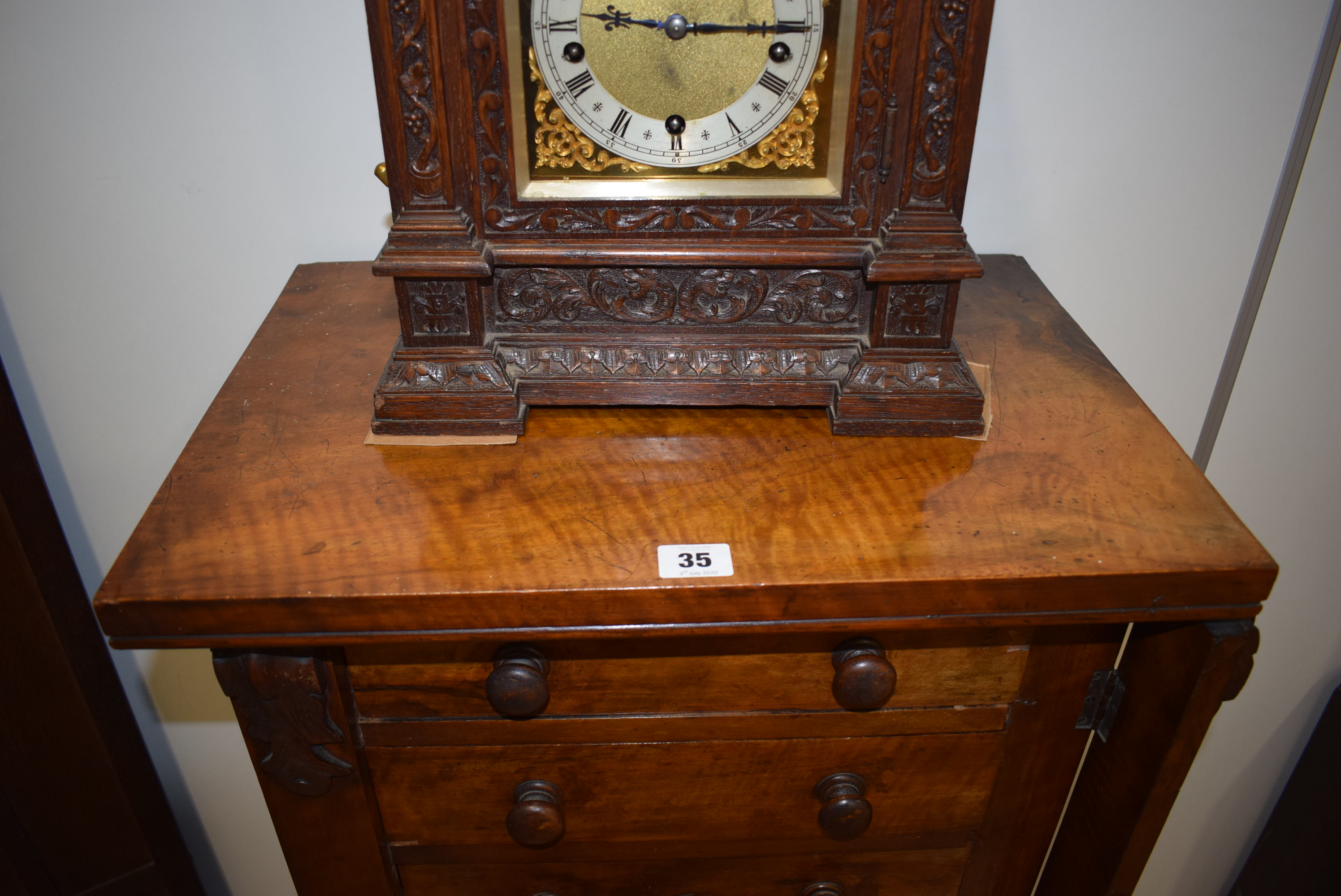 A Victorian walnut 'Wellington' chest, the seven graduated drawers flanked by a pair of columns, - Image 16 of 23