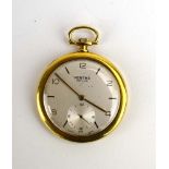 An 18ct yellow gold open face dress watch by Vertex,