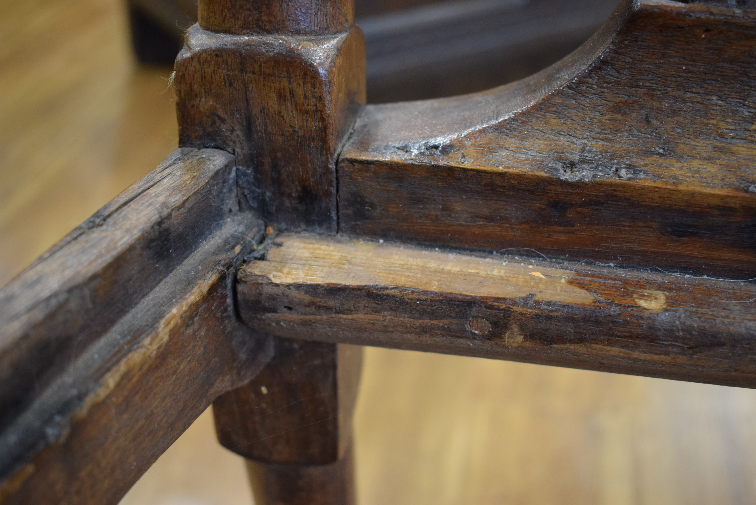 An 18th century Welsh oak side chair with a wheel back, c. - Image 6 of 34