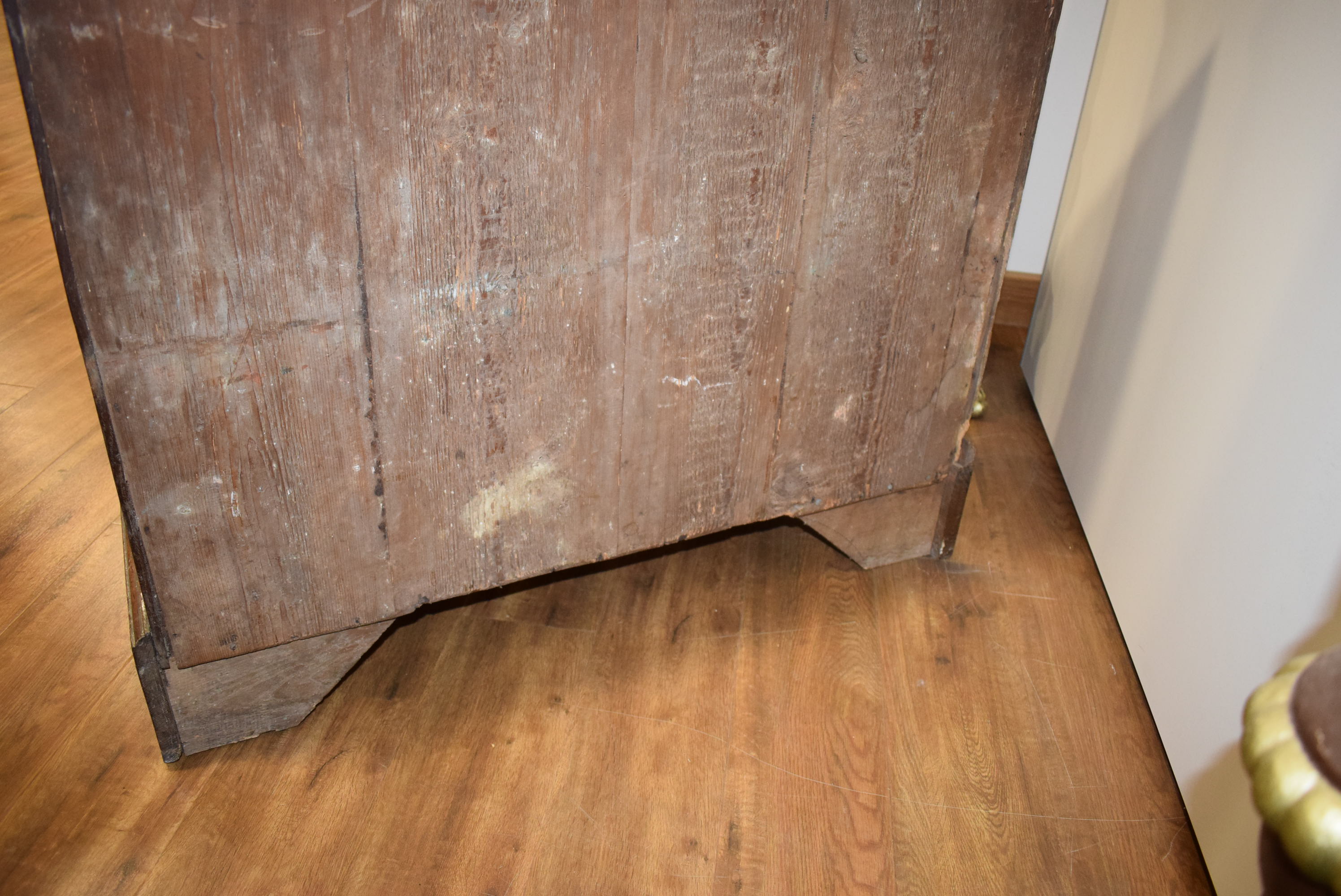 A 19th century oak chest of two short and three long graduated drawers on shaped bracket feet, w. - Image 8 of 13