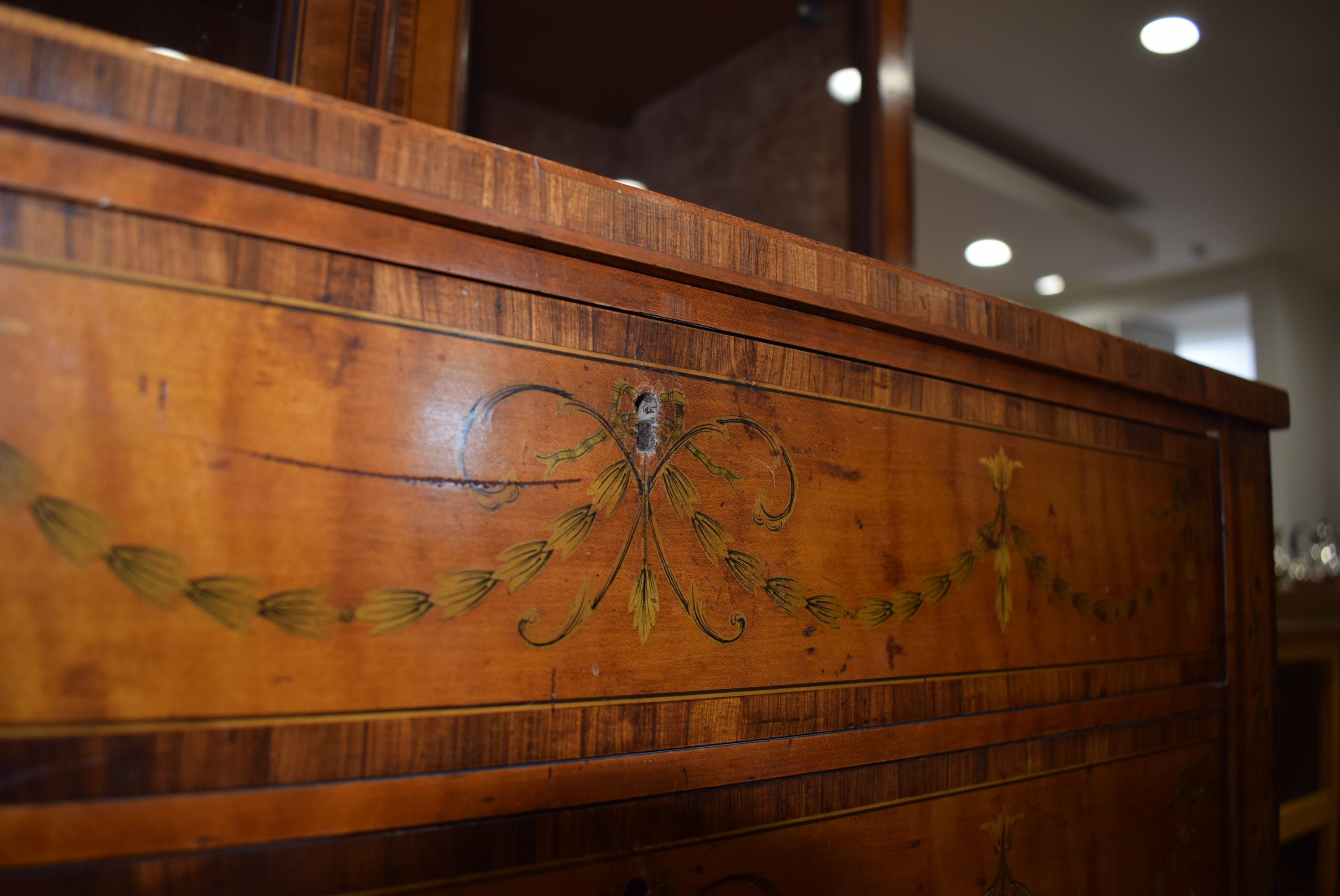 A late 19th century Sheraton Revival cabinet on stand by Edwards & Roberts, - Image 21 of 31