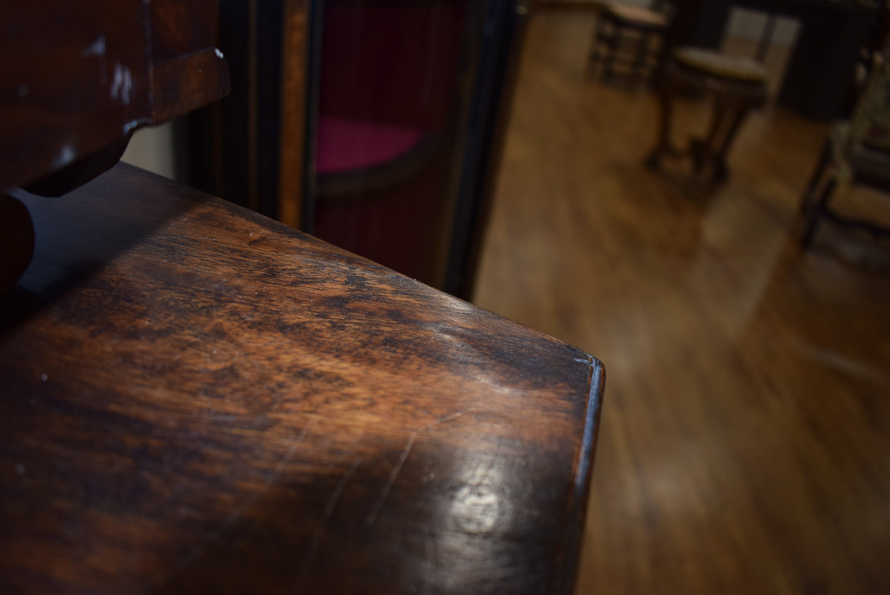 A 19th century mahogany bow fronted chest of two over two drawers on splayed feet, w. - Image 4 of 18