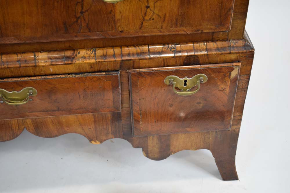 A George II walnut, oak and crossbanded chest on stand, - Image 3 of 11