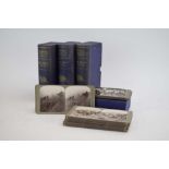 A group of 'The Great War' stereographic slides by Realistic Travels London contained in three blue