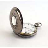 A silver cased half hunter pocket watch by J. W.