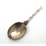 An Edwardian hammered silver caddy spoon of Arts & Crafts design, George Nathan & Ridley Hayes,