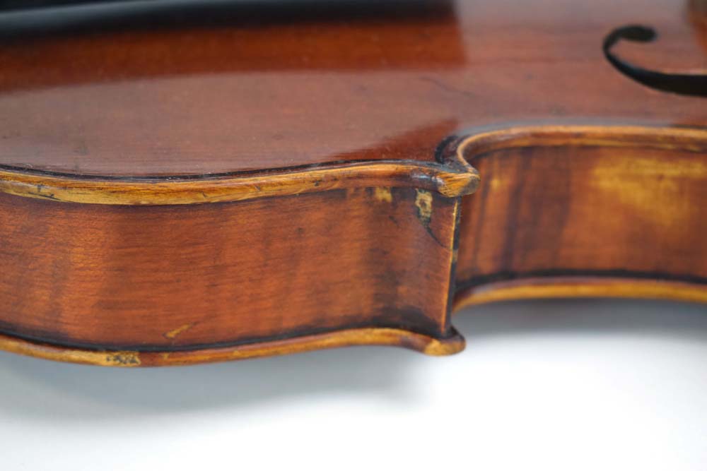 A 19th century violin, bearing a paper label 'Matteo F. - Image 9 of 12