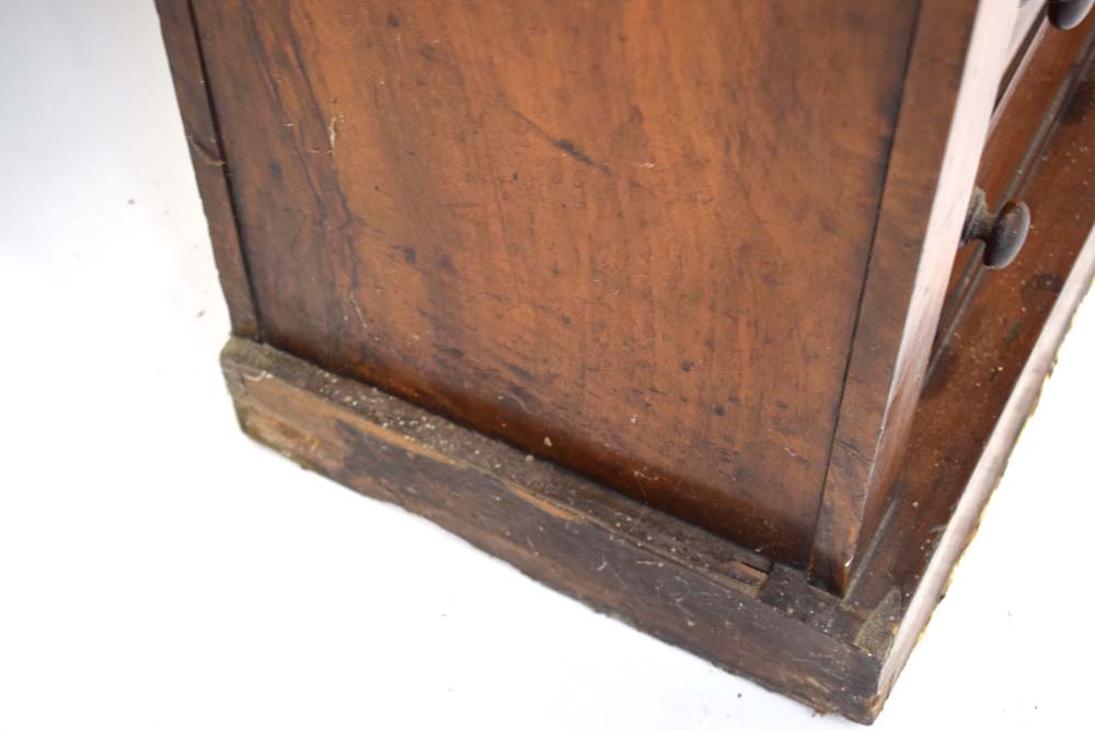 A Victorian walnut 'Wellington' chest, the seven graduated drawers flanked by a pair of columns, - Image 3 of 23