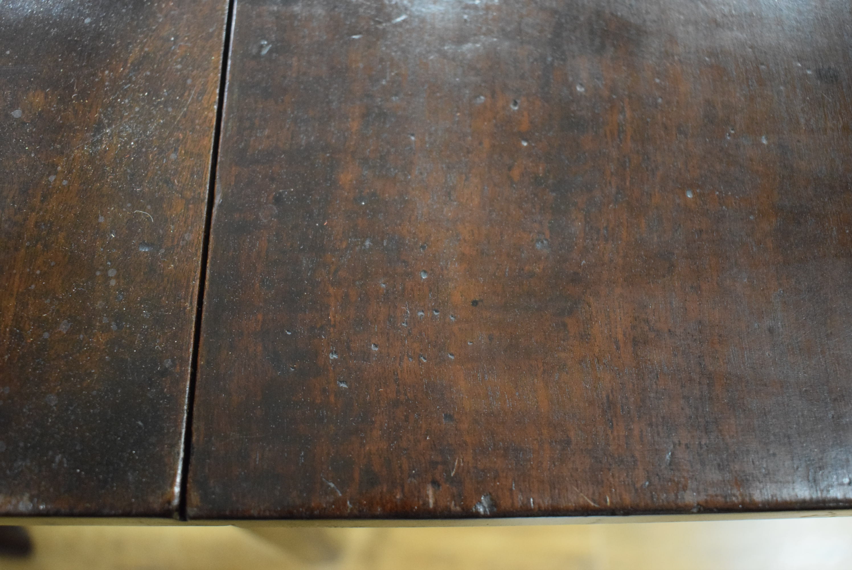 An 18th century Cuban mahogany side/tea table, the folding surface over a single frieze drawer, - Image 26 of 26