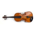 A late 19th/early 20th century French violin, no label, length of back 35.