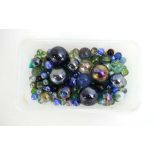 A collection of Victorian glass marbles