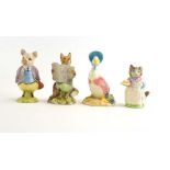 Three Royal Albert Beatrix Potter figures comprising: Foxy Reading, Mrs Ribby and Pigling Bland,